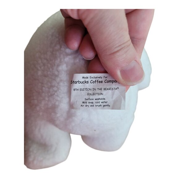 Vintage **Starbucks Snowman** Christmas Bear Plush 1990s - Picture 4 of 6